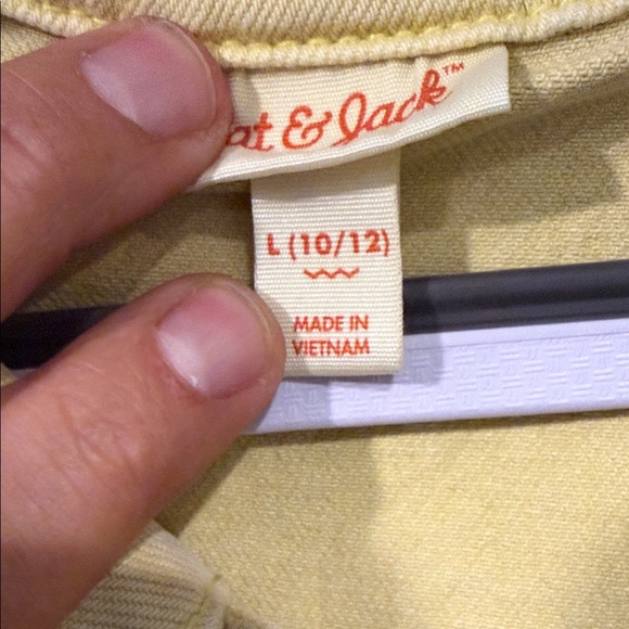 Cat & Jack Girls (Large 10-12)Yellow Button-Up Romper - Picture 3 of 3